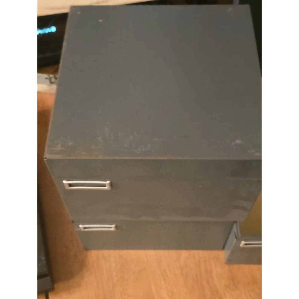 Vintage Steelmaster Industrial Metal Index Card File Box Gray Art Steel Co...